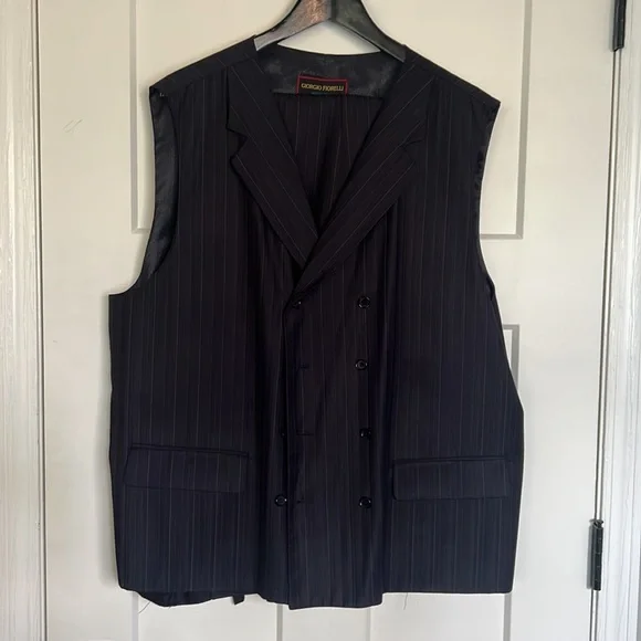 Giorgio Fiorelli Navy Striped 3 Piece Suit - Picture 9 of 16
